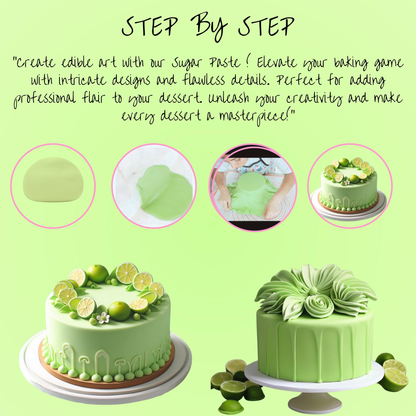 confect lime green sugarpaste br b 250 gms b