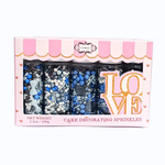 Thumbnail for confect edible sprinkles black blue white sprinkles mix 100gms