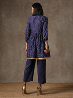 Thumbnail for trueBrowns Blue Bandhani Printed Silk Co-Ord Set - Distacart