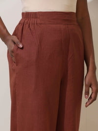 Thumbnail for trueBrowns Brown Cotton Linen Co-Ord Set