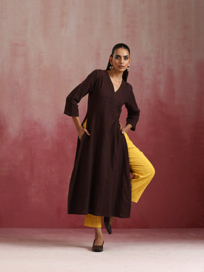 trueBrowns Cola Cotton Dobby Kurta Set - Distacart