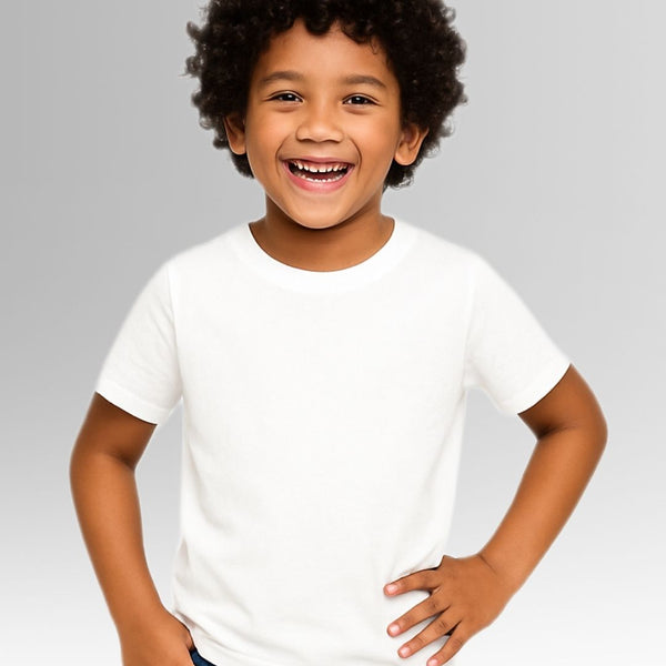 Chilins Kids Round Neck T-Shirt Half Sleeves 100% Cotton Plain Solid Color Tshirt