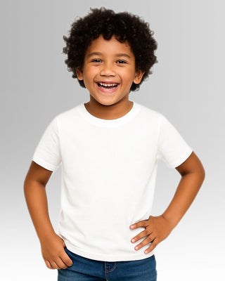 Chilins Kids Round Neck T-Shirt Half Sleeves 100% Cotton Plain Solid Color Tshirt