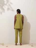 Thumbnail for trueBrowns Pear Green Cotton Linen Co-Ord Set