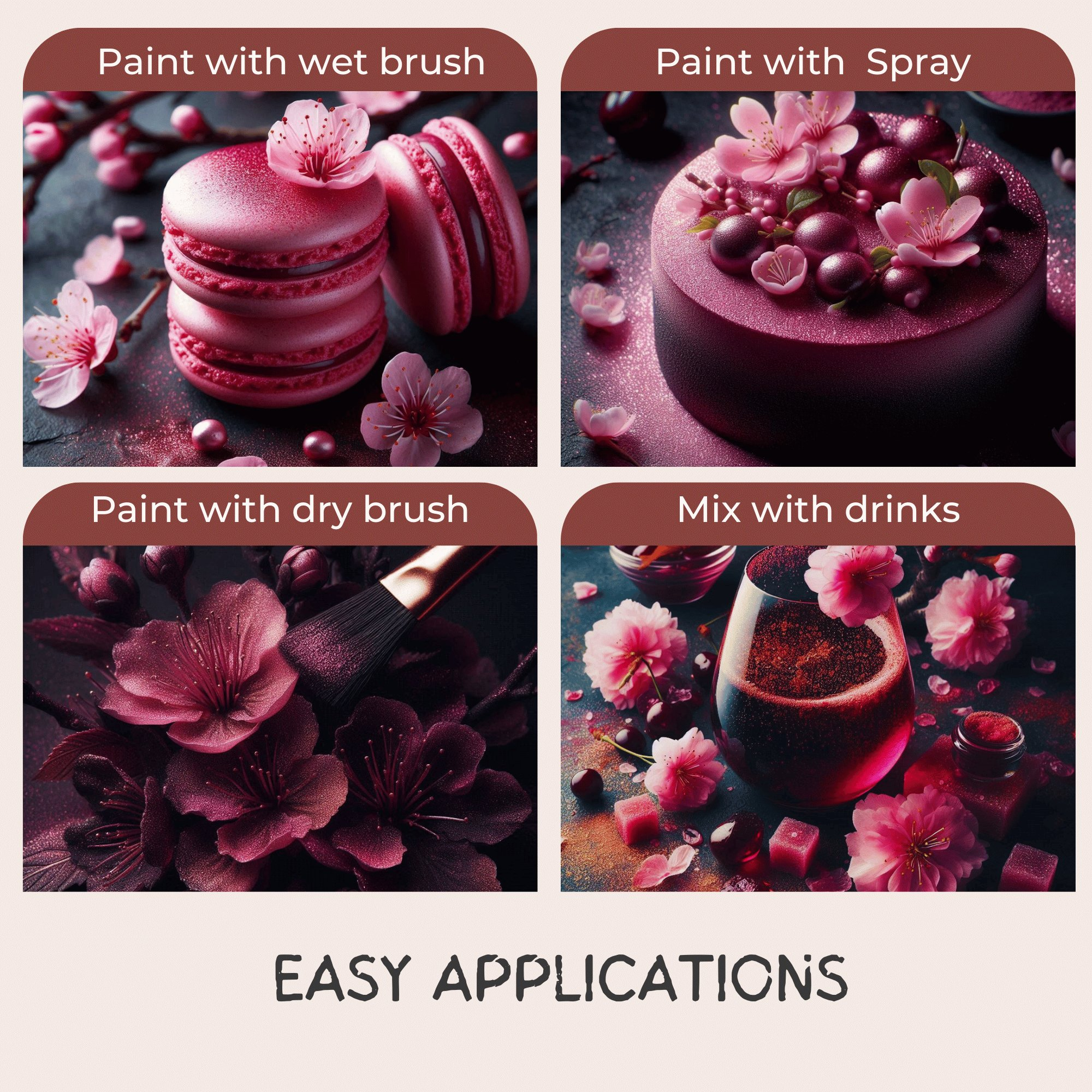 cherry blossom pink edible luster dust 5 g