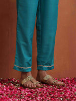 Thumbnail for trueBrowns Purple Print A-line Kurta Set - Distacart