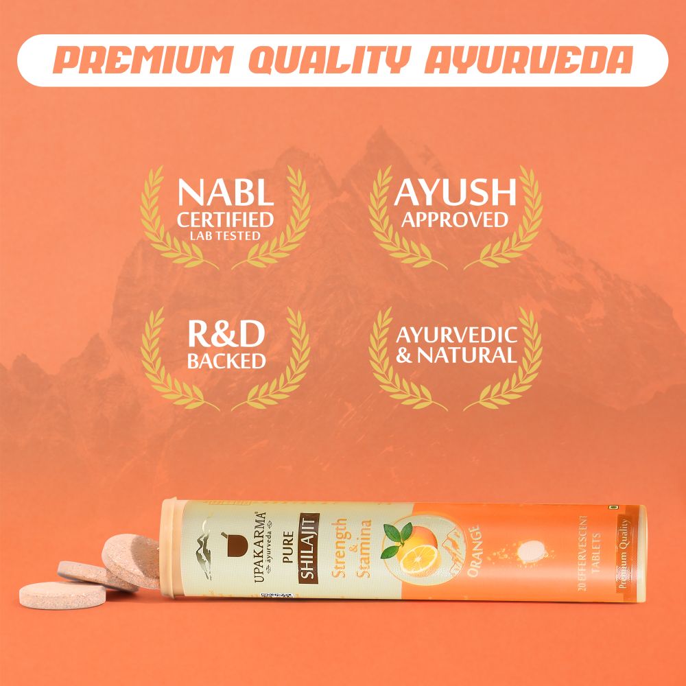 Upakarma Ayurveda Pure Sj Effervescent Tablets - Orange - Distacart