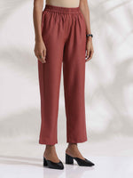 Thumbnail for trueBrowns Pink Slub Kurta Set