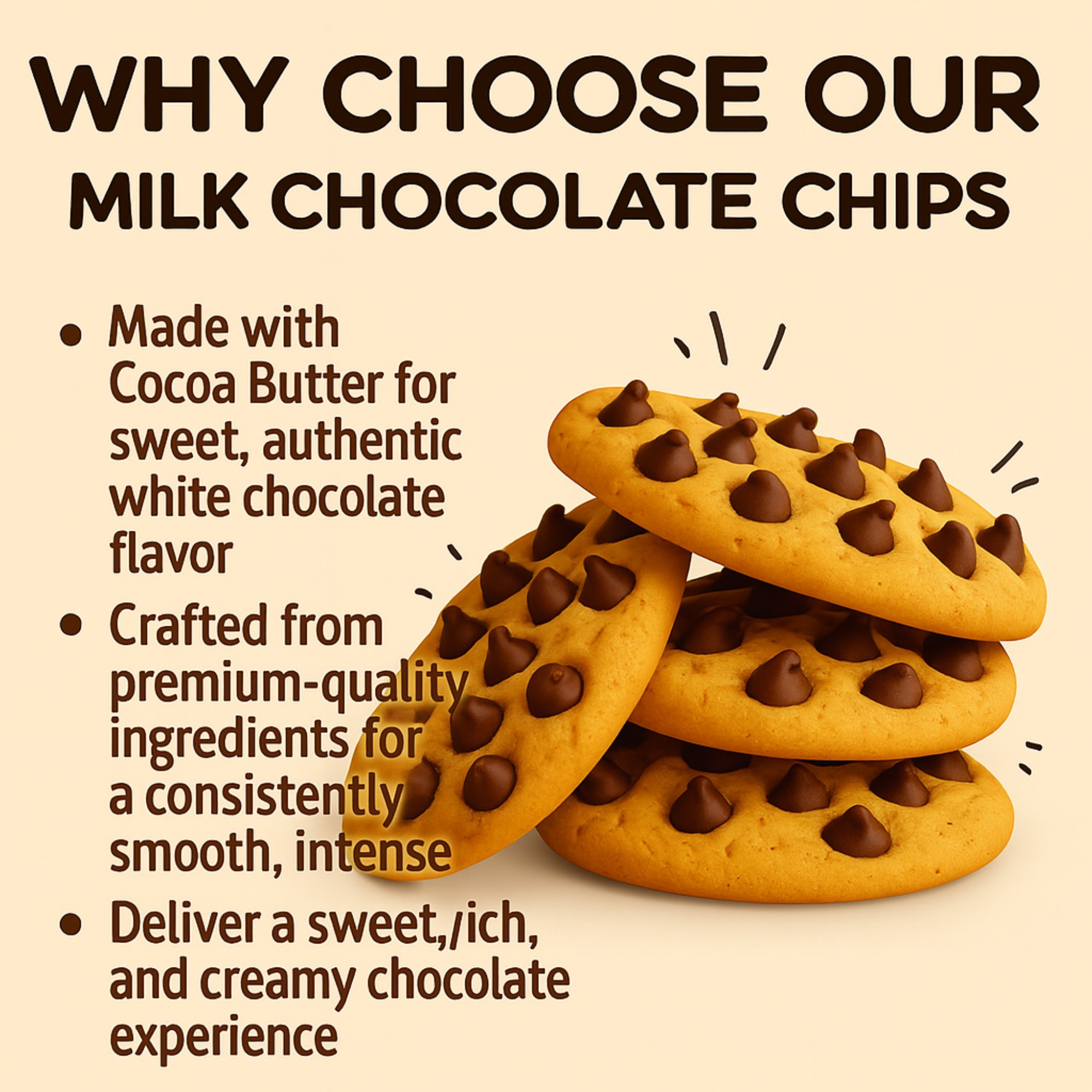 milk chocolate chips 100g