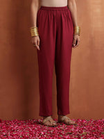 Thumbnail for trueBrowns Orange Print Anarkali Kurta Co-ord Set