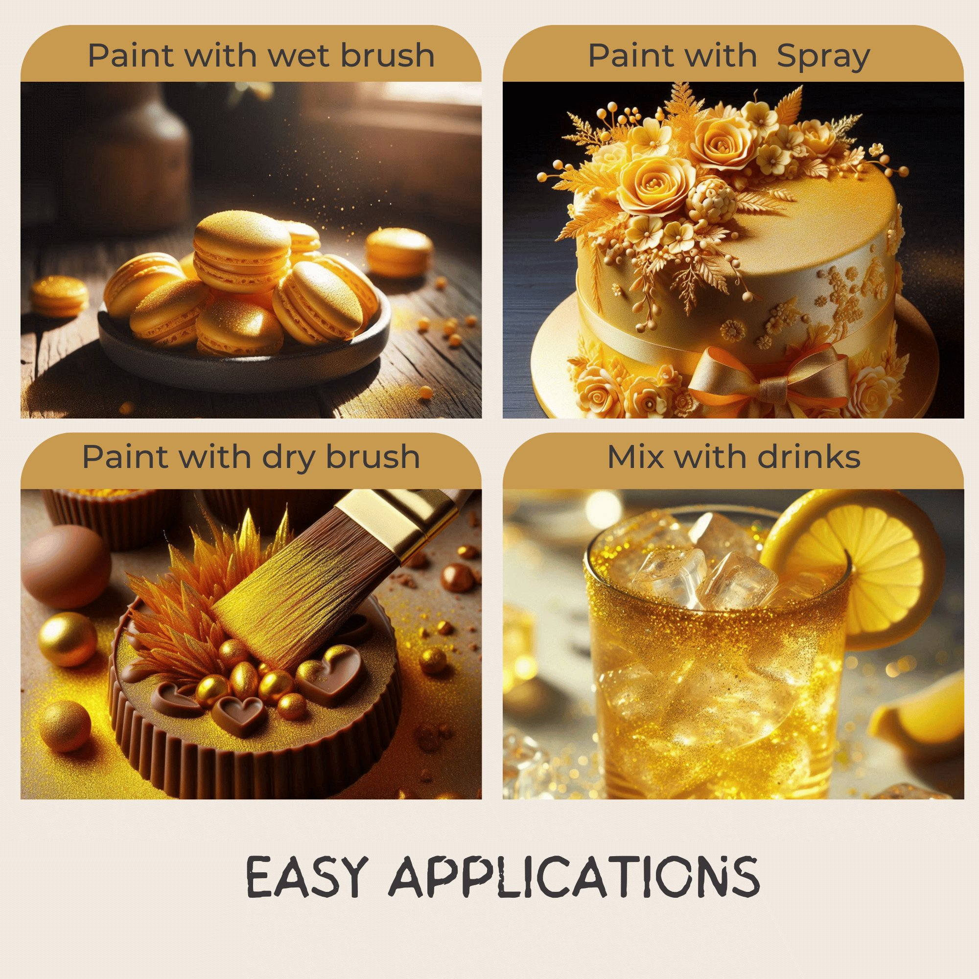 sunflower yellow edible luster dust5 g