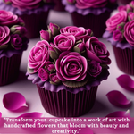 Thumbnail for sugar roses for cake cupcake decoration fuchsia pink 120 gms