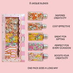 Thumbnail for confect easter sprinkles edible white pink and gold pearls vermicelli easter bunny stars pack of 5 100gms
