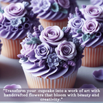 Thumbnail for sugar roses for cake cupcake decoration lavender 120 gms