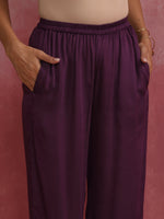 Thumbnail for trueBrowns Purple Modal Kurta Co-ord Set