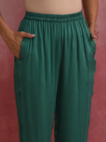 Thumbnail for trueBrowns Green Straight Kurta Co-ord Set