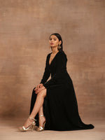 Thumbnail for trueBrowns Black Velvet Dress - Distacart