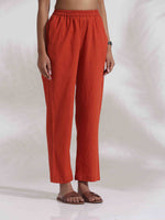 Thumbnail for trueBrowns Orange Cotton Print Co-ord Set - Distacart