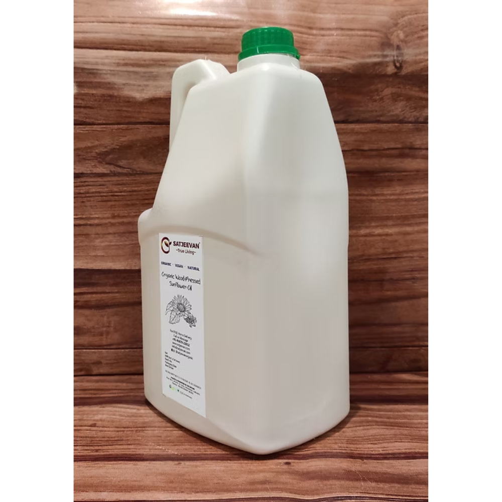 Satjeevan Organic Wood-Pressed Sunflower Oil - Distacart