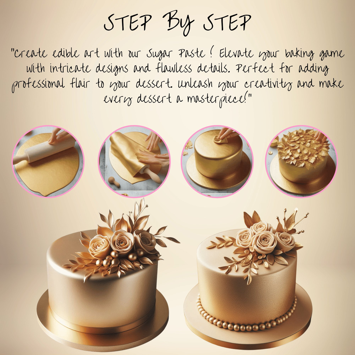 confect champagne gold sugar paste br b 250 gms b