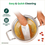 Thumbnail for The Indus Valley TurboCuk Tri-ply Stainless Steel Handi Casserole/ Biryani Cooking Pot+ Glass Lid, Premium Quality, 3 Layer Thick Body, 100% Toxin-free, Non-stick, Induction & Gas, 4L