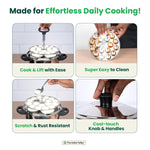 Thumbnail for The Indus Valley Premium Stainless Steel idlipot regular with mini idli plates-(3+1) Idli/ Momo Maker/  Veg Steaming Set, Tri-ply Induction Bottom, 4 Plates