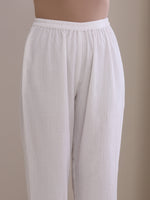 Thumbnail for trueBrowns White Dobby Baggy Sleeve Co-Ord Set - Distacart