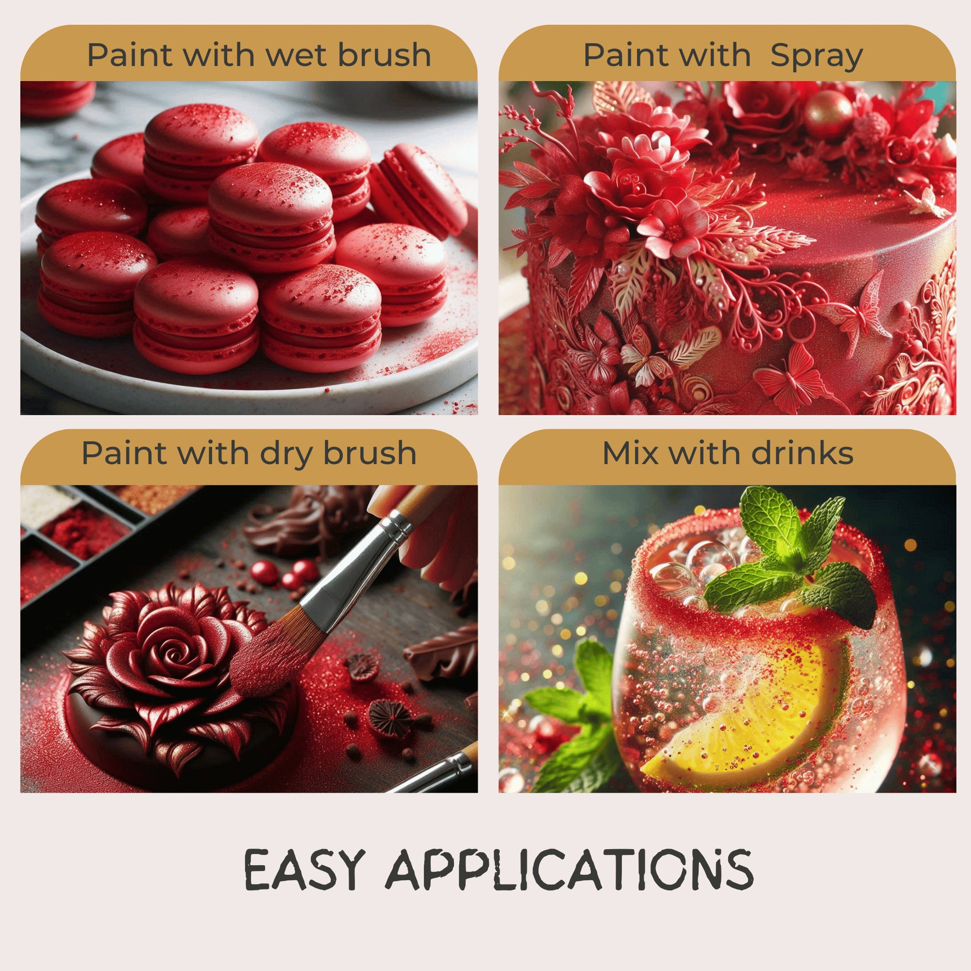 confect crystal wine red luster dust br b 5 g b