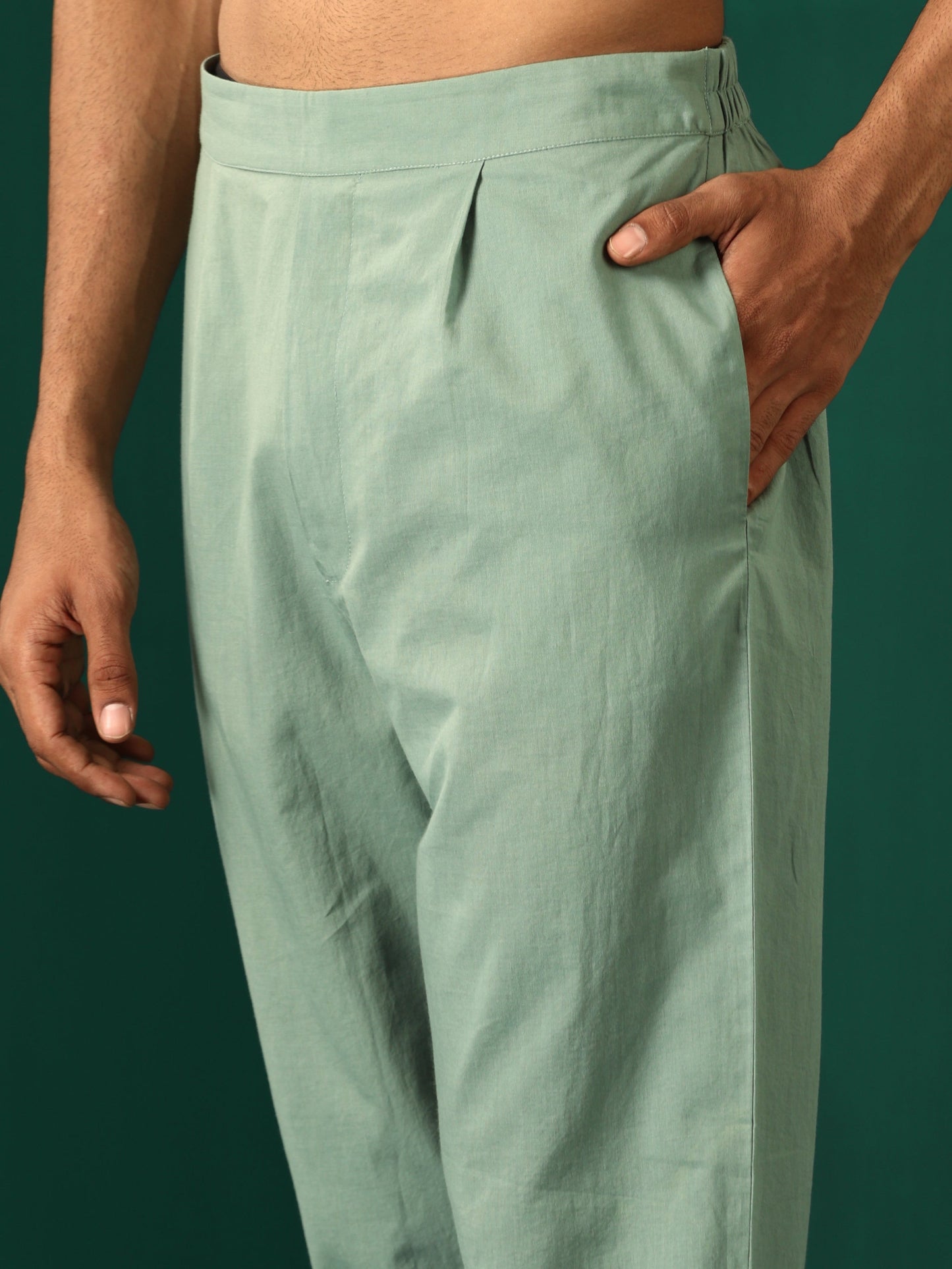 trueBrowns Men's Mint Green Dobby Co-ord Set - Distacart