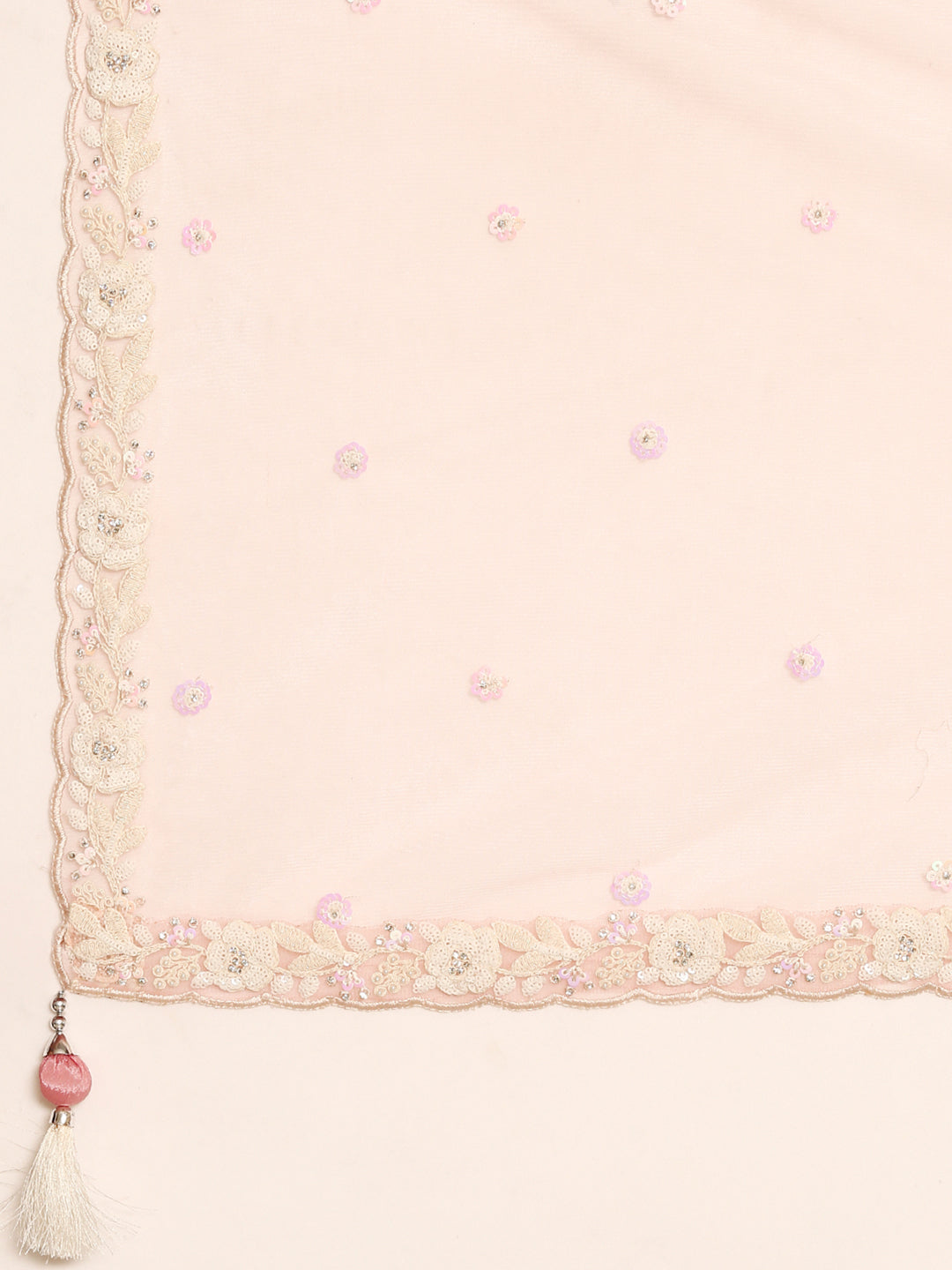 House of Panchhi Rose Gold Chinon Sequins And Zarkan Embroidery Lehenga Choli & Dupatta - Distacart