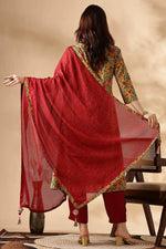 Thumbnail for BulBul Anupriya Cotton Mustard Kurta Set with Dupatta