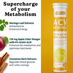 Thumbnail for BOOSTIQ ACV Moringa & Cinnamon Effervescent Tablets - Lemon Flavour - Distacart