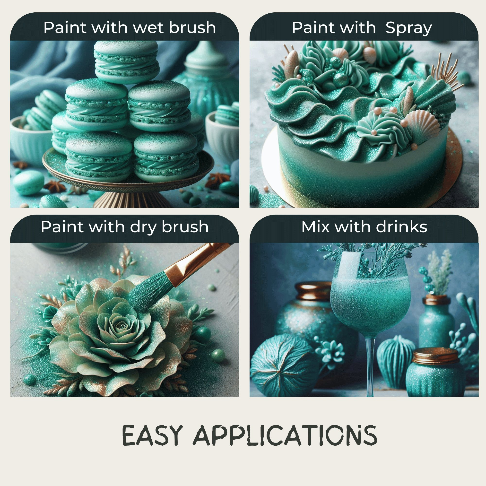 thistle green edible luster dust 5 g