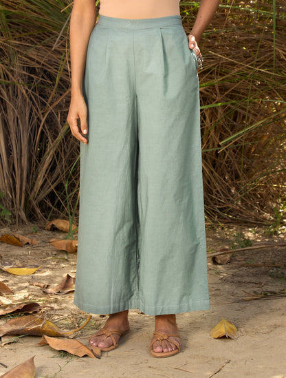 trueBrowns Blue Cotton Cutwork Embroidered Co-ord Set - Distacart