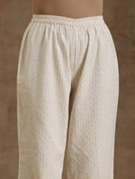 Thumbnail for trueBrowns Ivory Gold Cotton Overlap Yoke Kurta Set - Distacart