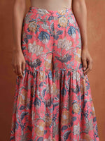 Thumbnail for trueBrowns Orange Print Sharara Set - Distacart