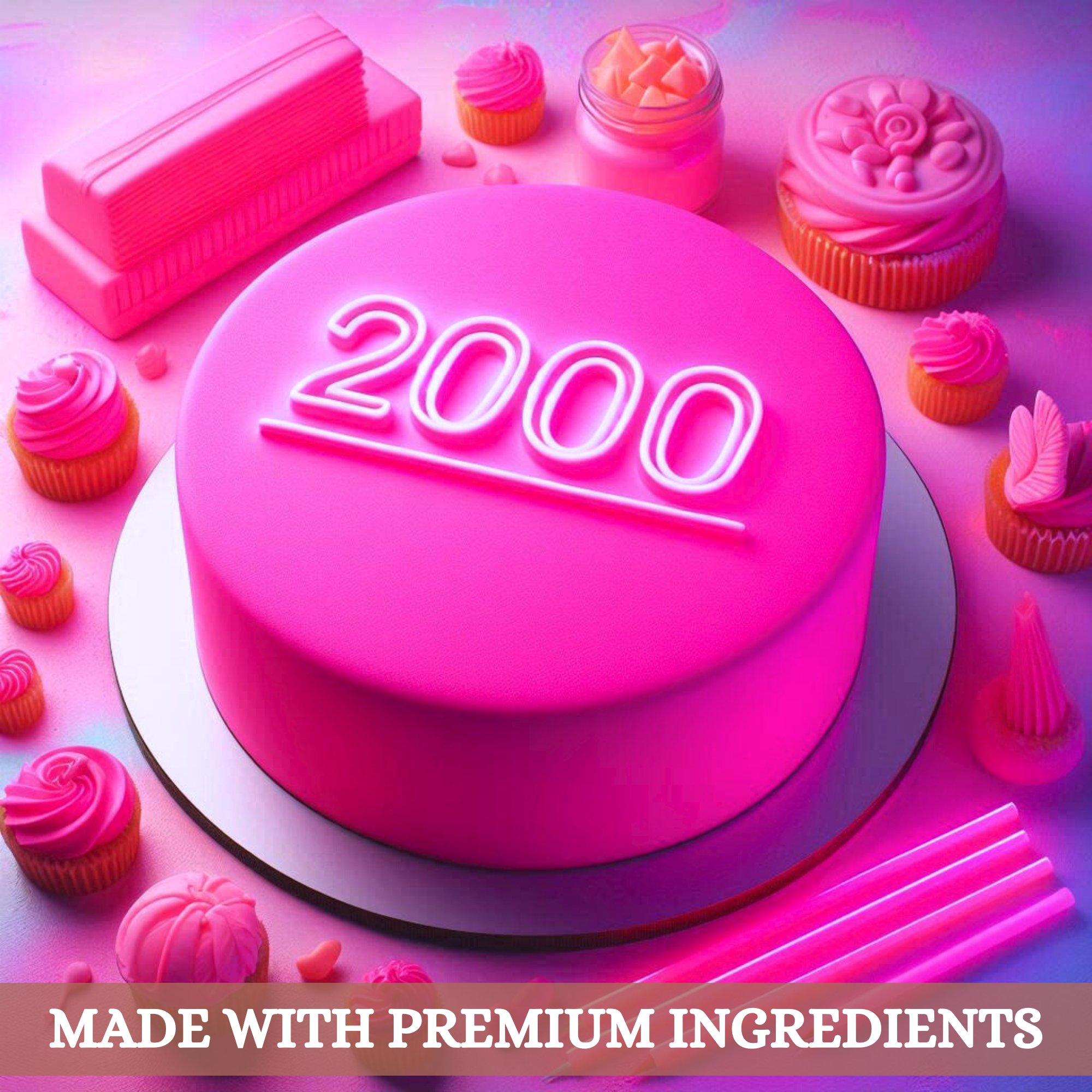 confect neon pink sugarpaste br b 1 kg b