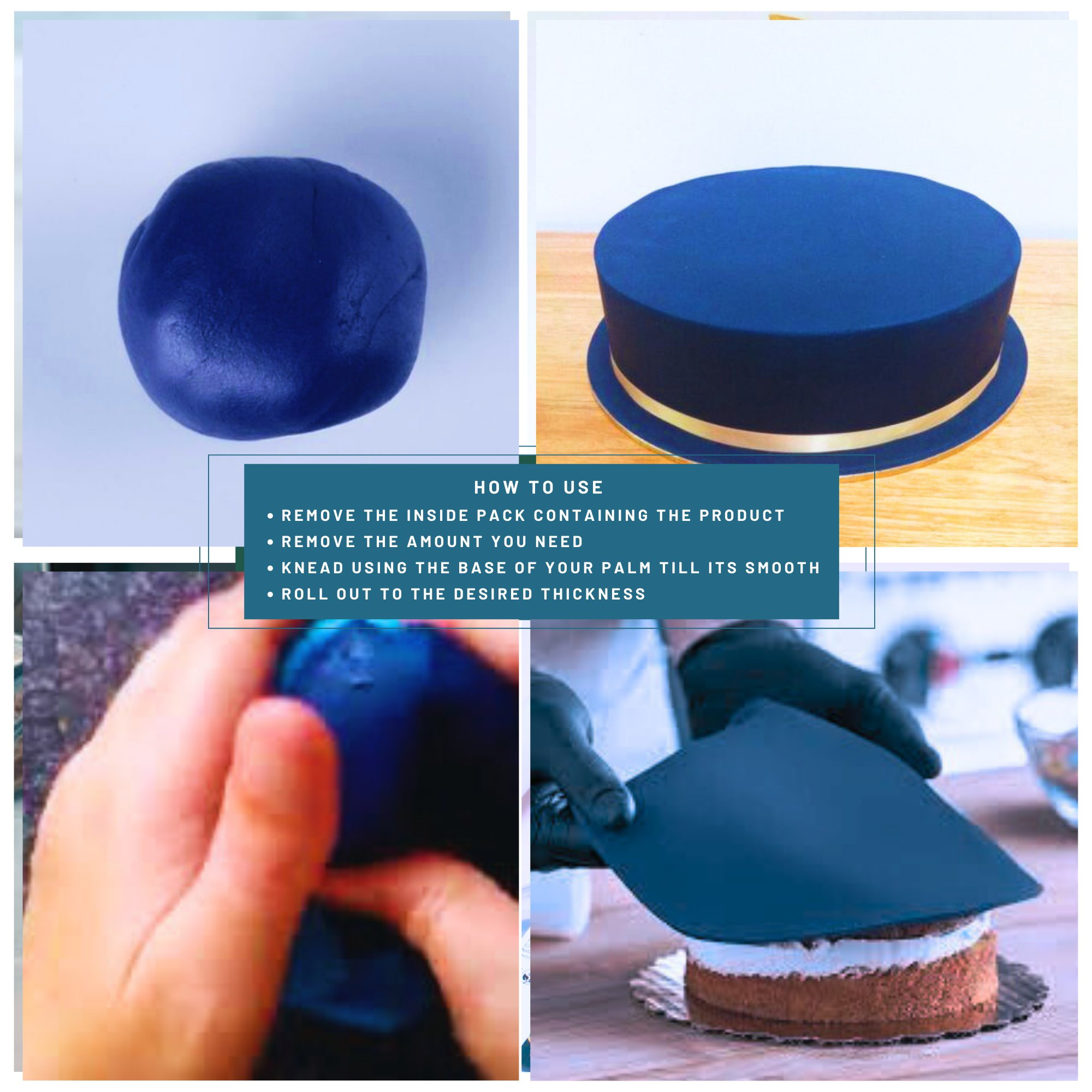 night sky navy fondant edible sugarpaste 1kg