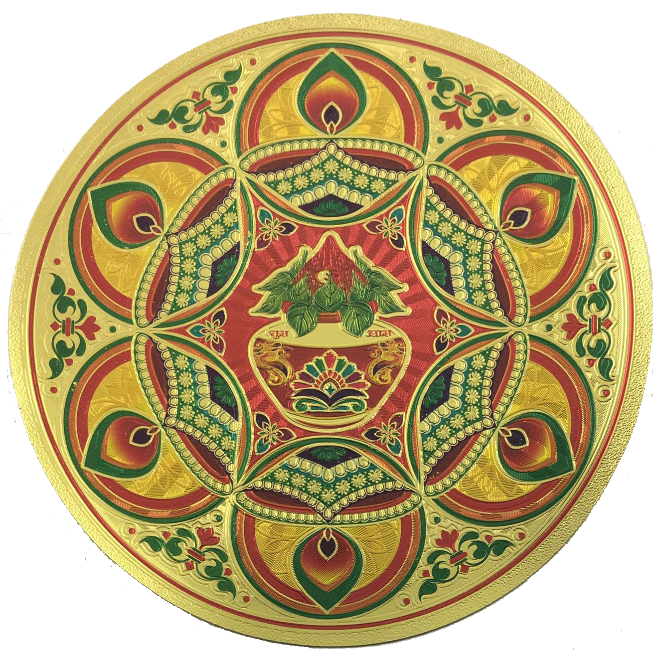 Stickerbazaar Micro Golden Embossing Rangoli Stickers - Distacart