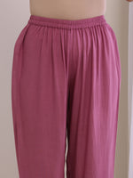 Thumbnail for trueBrowns Onion Pink Dobby Sleeveless Short Co-Ord Set - Distacart