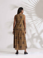 Thumbnail for trueBrowns Beige Cotton Skirt Co-ord Set