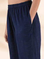 Thumbnail for trueBrowns Carrot Cotton Dobby Flared Kurta Pant Set - Distacart
