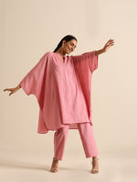 Thumbnail for trueBrowns Light Pink Dobby Oversized Co-Ord Set - Distacart
