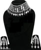 Tehzeeb Creations Women's Silver Colour Oxidised Necklace And Earring With Mirror Work - Distacart
