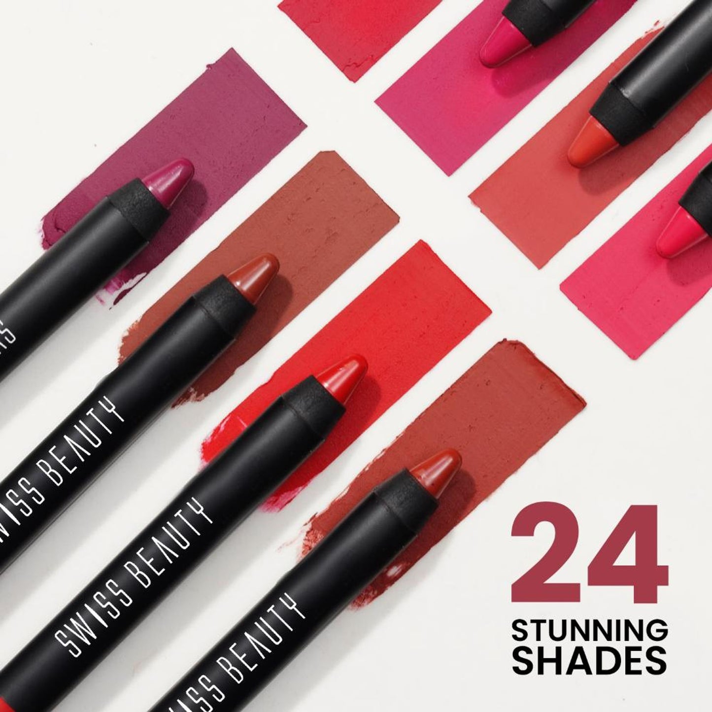 Swiss Beauty Matte Long Lasting Stay Maxx Lip Crayon Lipstick Matte Finish - Bare - Distacart