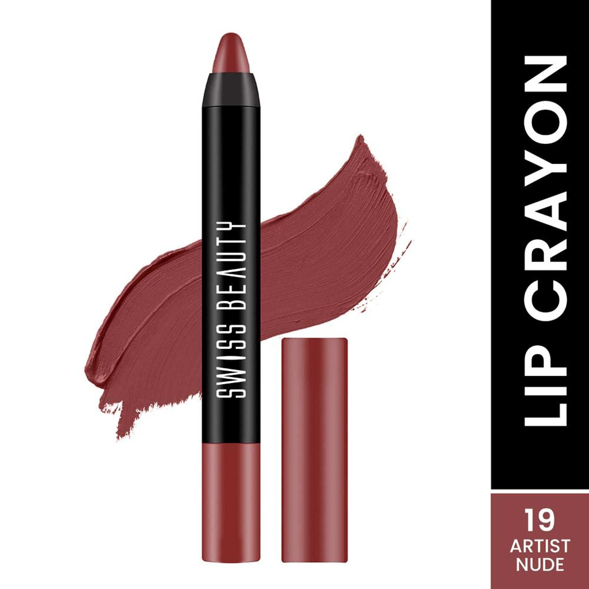 Swiss Beauty Matte Long Lasting Stay Maxx Lip Crayon Lipstick Matte Finish - Artist Nude