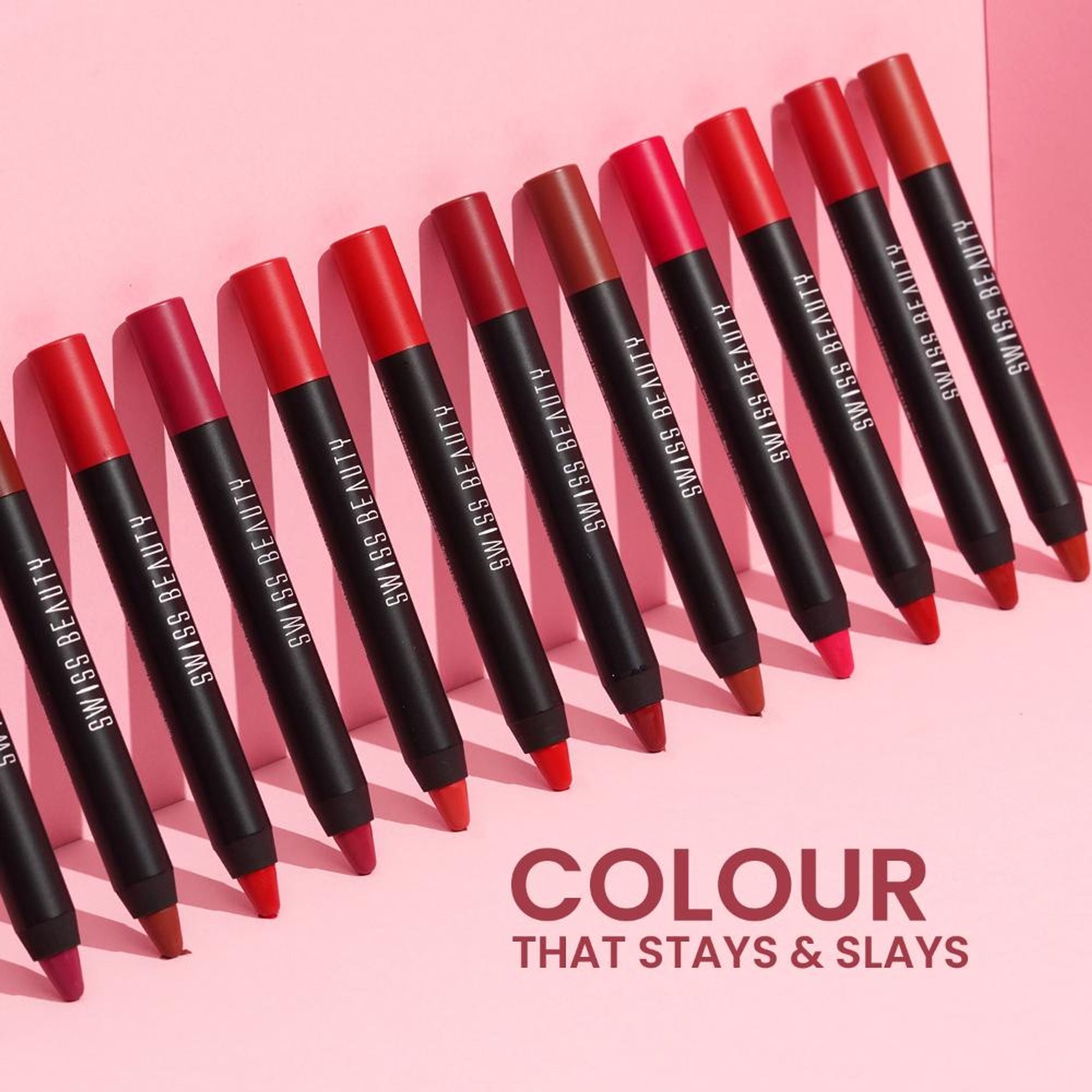 Swiss Beauty Matte Long Lasting Stay Maxx Lip Crayon Lipstick Matte Finish - Artist Nude - Distacart