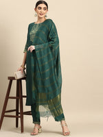 Thumbnail for All About You Ethnic Motifs Print Kurta with Trousers & With Dupatta - Distacart
