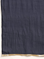 Thumbnail for All About You Women Navy Blue Ethnic Motifs Printed Kurta with Trousers & With Dupatta - Distacart