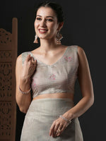 Thumbnail for Anouk Floral Printed Organza Saree - Distacart